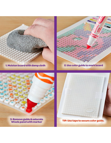 Kit de Actividades Crayola Wixels Unicornio, 2 Paneles y 8 Marcadores