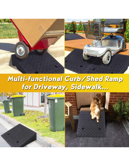 Rampa de Bordillo de Goma Lucosobie 50x50x15cm Alta Resistencia