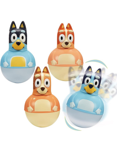 Figuras Weebles Wobble Bluey - Paquete de 4 Personajes