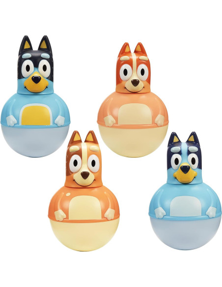 Figuras Weebles Wobble Bluey - Paquete de 4 Personajes