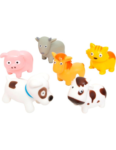 Cubo de Juguete para Baño Boley - Animales de Granja 12 Pzs