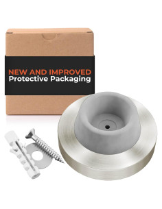 Tope de puerta redondo NYCO de acero inoxidable - Cromo Satinado