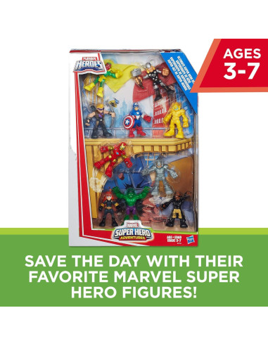 Conjunto de Superhéroes Marvel Playskool 10 Figuras 6.35 cm