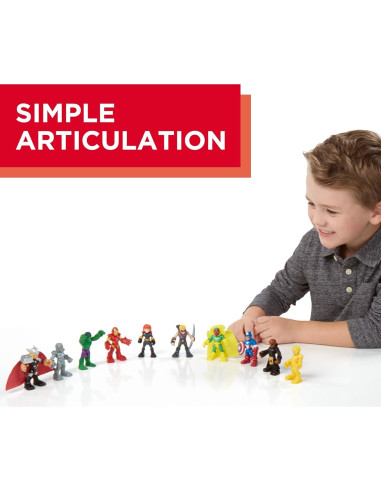 Conjunto de Superhéroes Marvel Playskool 10 Figuras 6.35 cm