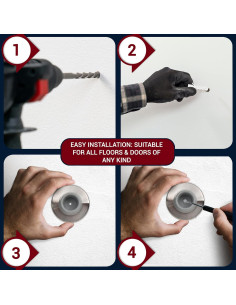 Tope de puerta redondo NYCO de acero inoxidable - Cromo Satinado 2