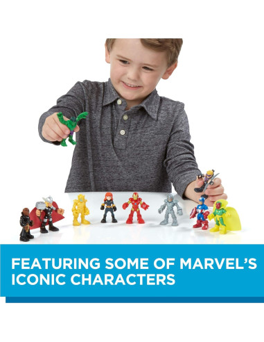 Conjunto de Superhéroes Marvel Playskool 10 Figuras 6.35 cm