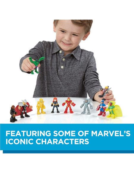 Conjunto de Superhéroes Marvel Playskool 10 Figuras 6.35 cm