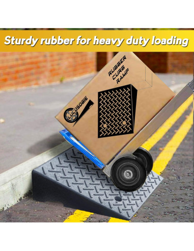 Rampa de Bordillo de Goma Lucosobie 50x50x15cm Alta Resistencia