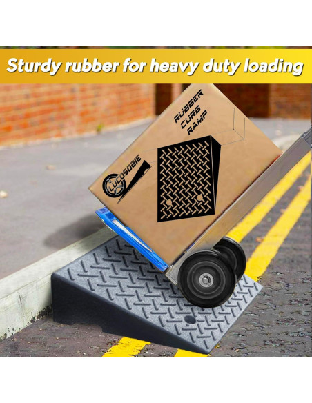 Rampa de Bordillo de Goma Lucosobie 50x50x15cm Alta Resistencia