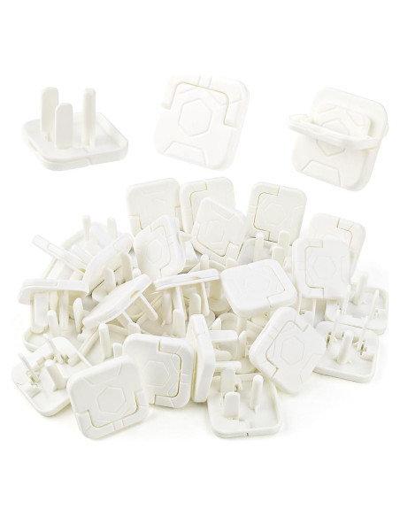 30 Cubiertas de Enchufe de Seguridad para Bebés - ABS Blanco