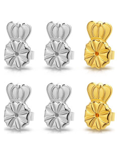 3 Pares de Respaldos Ajustables para Aretes Pesados Kerryjewl