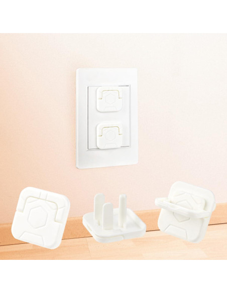 30 Cubiertas de Enchufe de Seguridad para Bebés - ABS Blanco