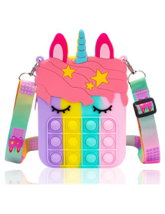 Bolso de Unicornio Civan con Juguete Fidget Pop 20x13 cm