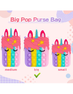 Bolso de Unicornio Civan con Juguete Fidget Pop 20x13 cm 2