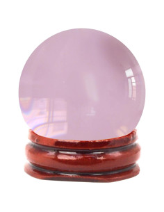 Bola de Cristal Rosa Feng Shui 40mm Decoración Fotográfica