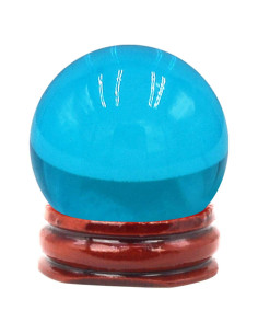 Bola de Cristal Azul Feng Shui 40mm para Decoración