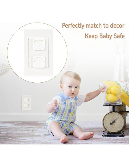 30 Cubiertas de Enchufe de Seguridad para Bebés - ABS Blanco