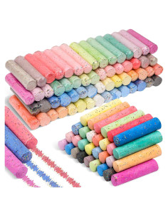 Juego de 60 Tizas Gigantes Coloridas BKPVR para Acera