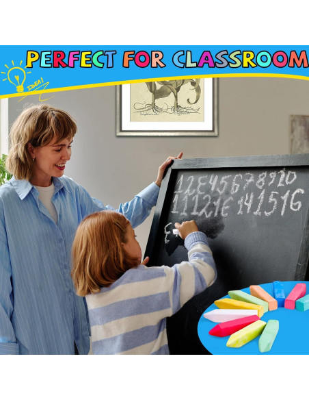 Juego de 60 Tizas Gigantes para Acera Bkpvr Multicolor