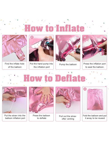 Globo de Número 6 Rosa Claro 101,6 cm para Fiestas