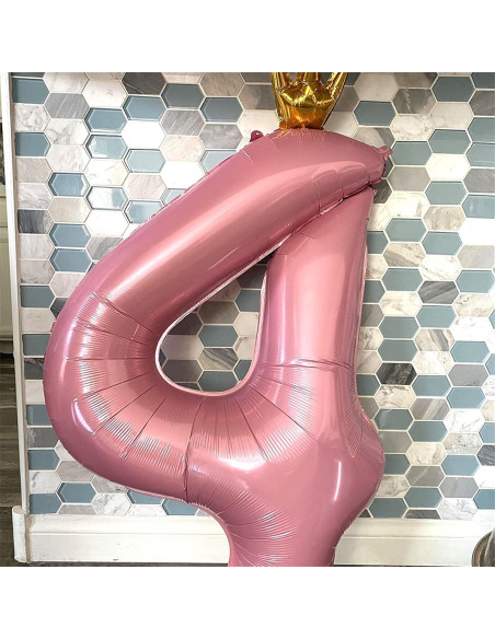 Globo de Número 6 Rosa Claro 101,6 cm para Fiestas