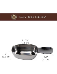 Juego de 2 Cucharas Medidoras 1/4 Taza 60 ml Honey Bear Kitchen 2