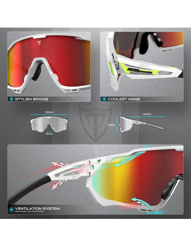 Gafas de sol ATTCL UV 400 para ciclismo y deportes al aire libre