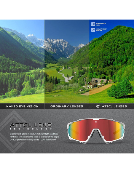 Gafas de sol ATTCL UV 400 para ciclismo y deportes al aire libre