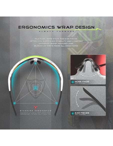 Gafas de sol ATTCL UV 400 para ciclismo y deportes al aire libre