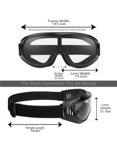 Gafas de Motocicleta Bikershades Thunder Fit Over UV400 2