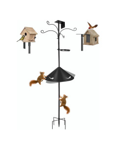 Poste para Comedero de Aves JISON21 231 cm con Baffle y Ganchos