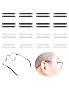 16 Fundas de Silicona para Patas de Gafas - Antideslizantes
