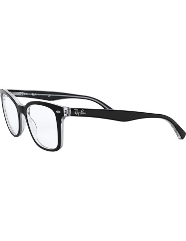 Gafas Recetadas Ray-Ban Rx5285 Cuadradas 53mm Negro Transparente