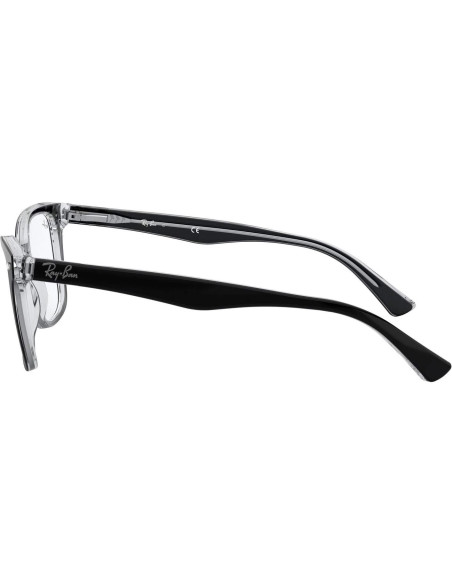 Gafas Recetadas Ray-Ban Rx5285 Cuadradas 53mm Negro Transparente Gafas Recetadas Ray-Ban Rx5285 Cuadradas 53mm Negro Transparente