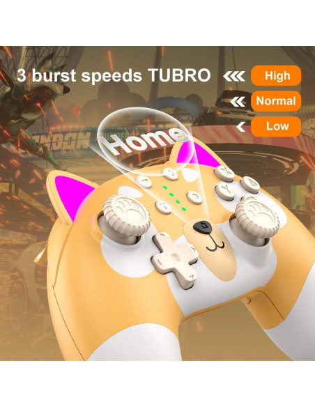 Controlador Pro Inalámbrico Perrito Lindo para Switch y PC