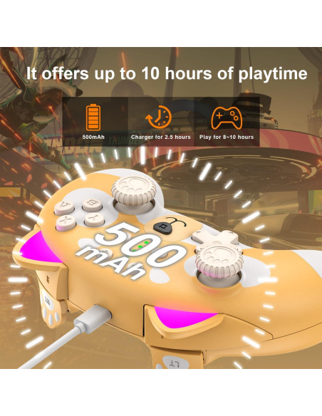 Controlador Pro Inalámbrico Perrito Lindo para Switch y PC