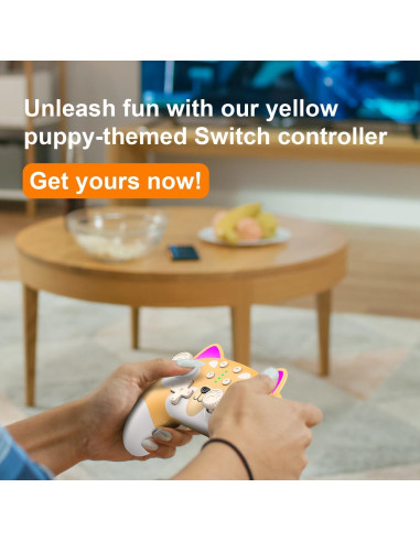 Controlador Pro Inalámbrico Perrito Lindo para Switch y PC