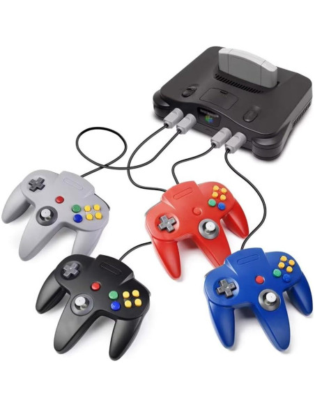 Paquete de 2 Controladores Joystick Loner para Nintendo 64