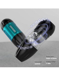 Kit de Tatuaje Inalámbrico Wormhole con 10 Tintas y Agujas 2