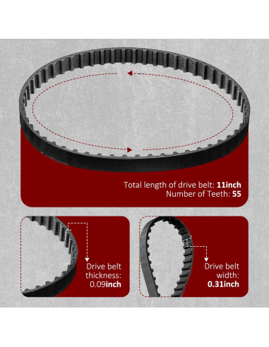 Correa de Tiempo HASMX 110XL031 para Lijadora Black & Decker