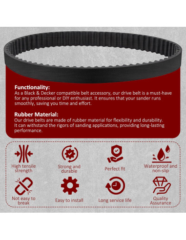 Correa de Tiempo HASMX 110XL031 para Lijadora Black & Decker