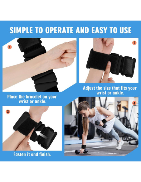 Conjunto de Pesas Ajustables Sdoap 0.9kg para Muñeca y Tobillo