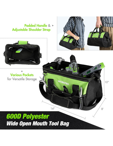 Conjunto de Herramientas Workpro 157 Piezas con Taladro 20V