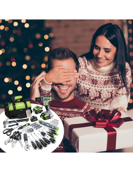 Conjunto de Herramientas Workpro 157 Piezas con Taladro 20V