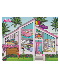 Alfombra de Juego Jumbo Barbie 119x154 cm con Accesorios