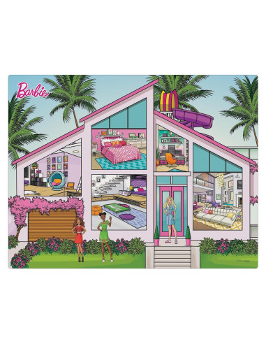 Alfombra de Juego Jumbo Barbie 119x154 cm con Accesorios