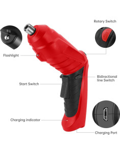 Destornillador Eléctrico Recargable SENXINGYAN 3.6V con 47 Accesorios 2