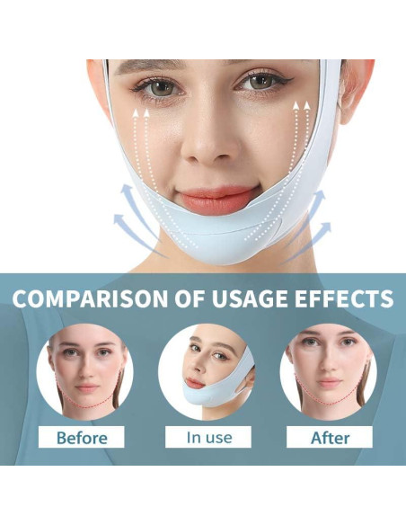 Mascarilla V-Line Reutilizable TOSOUATOP Azul Efecto Elevador