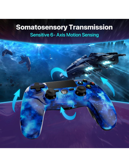 Controlador Inalámbrico ISHAKO para PS4 - Doble Vibración, 800mAh