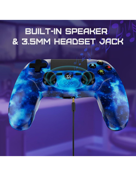 Controlador Inalámbrico ISHAKO para PS4 - Doble Vibración, 800mAh